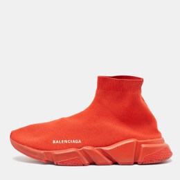 Balenciaga: Красные кроссовки  Speed Trainer