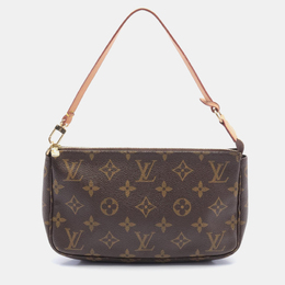 Louis Vuitton: Коричневая сумка  Pochette