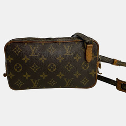 Louis Vuitton: Коричневая сумка через плечо  Pochette