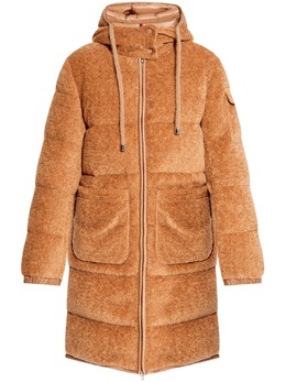 Moncler: Коричневое пальто 