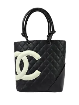 CHANEL Pre-Owned: Чёрная сумка-шоппер 