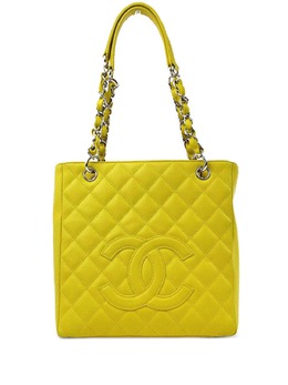 CHANEL Pre-Owned: Жёлтая сумка-шоппер 