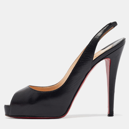 Christian Louboutin: Чёрные сандалии 