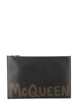 Alexander McQueen: Чёрный клатч  McQueen Graffiti