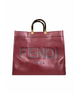 FENDI: Бордовая сумка 