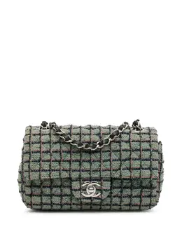 CHANEL Pre-Owned: Голубая сумка через плечо 