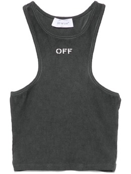 Off-White: Хлопковый топ 