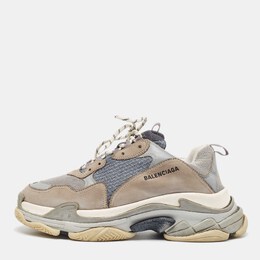 Balenciaga: Голубые кроссовки  Triple S