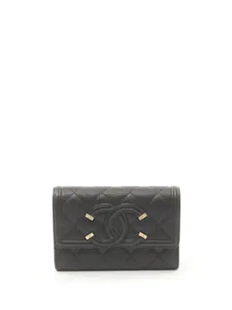 CHANEL Pre-Owned: Чёрный кошелёк 