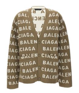 BALENCIAGA: Жаккардовый кардиган 