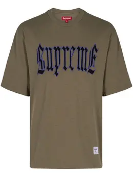 Supreme: Зелёная футболка  Old English