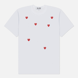 Comme des Garcons Play: Белая футболка  Heart