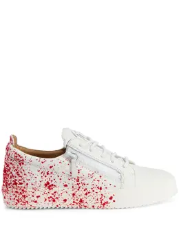 Giuseppe Zanotti: Белые кроссовки  Frankie