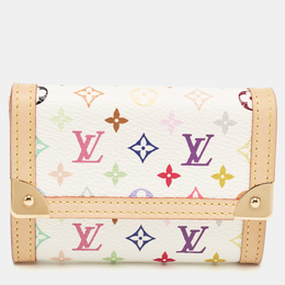 Louis Vuitton: Белый кошелёк  Porte Monnaie