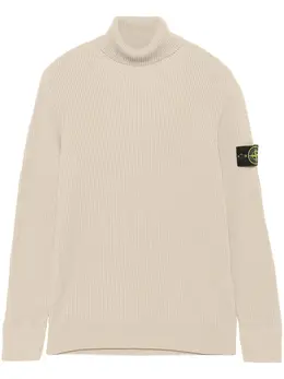 Stone Island: Бежевый свитер  Compass