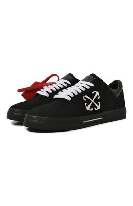 Off-White: Чёрные кеды  Vulcanized