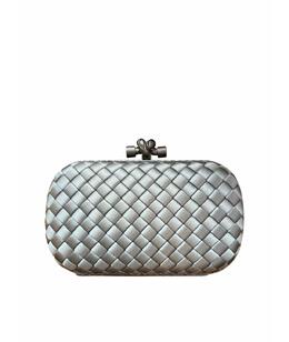 BOTTEGA VENETA: Серый клатч 