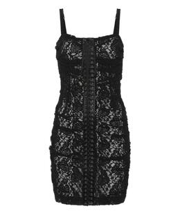 DOLCE&GABBANA: Кружевное платье 