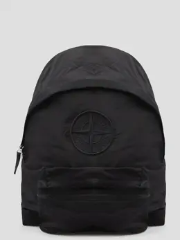 Stone Island: Чёрный рюкзак 