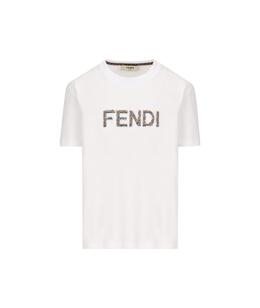 FENDI: Белая футболка 