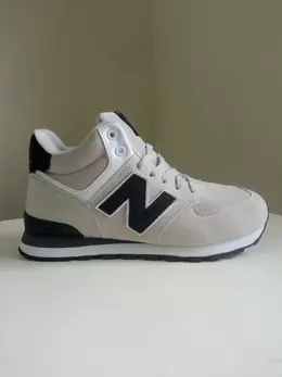 New Balance: Серые кроссовки  574