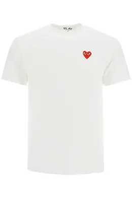 Comme Des Garcons Play: Белая футболка  Heart