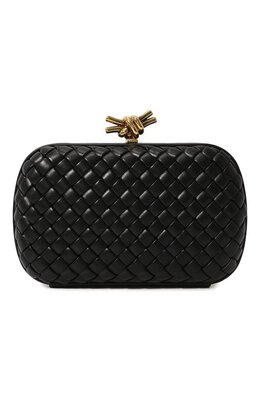 Bottega Veneta: Чёрный клатч 