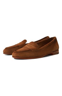 Santoni: Коричневые лоферы 