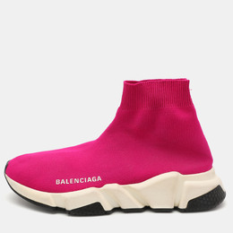 Balenciaga: Розовые кроссовки  Speed Trainer