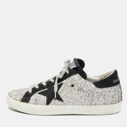 Golden Goose: Серебристые кроссовки  Superstar sneakers