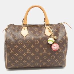 Louis Vuitton: Коричневая сумка  Speedy 30