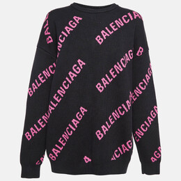 Balenciaga: Чёрный свитшот 