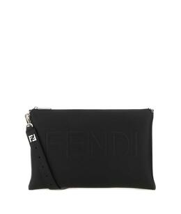 FENDI: Чёрный клатч 