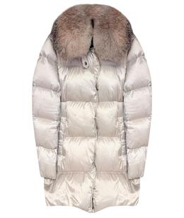 MONCLER: Пуховик на меху 