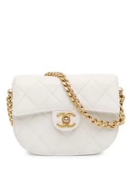 CHANEL Pre-Owned: Белая сумка через плечо 