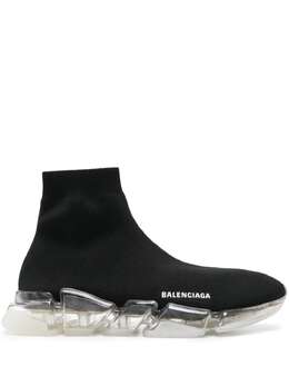 Balenciaga: Чёрные кроссовки  Speed.2