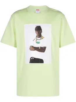 Supreme: Зелёная футболка 