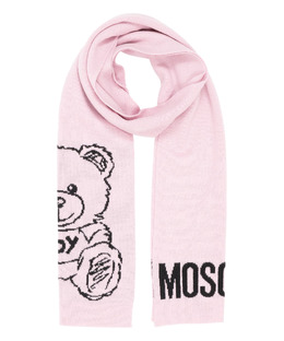 Moschino: Розовый шарф  Teddy Bear