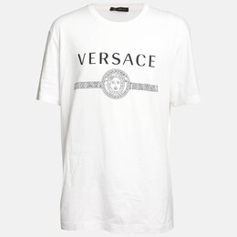 Versace: Белая футболка 