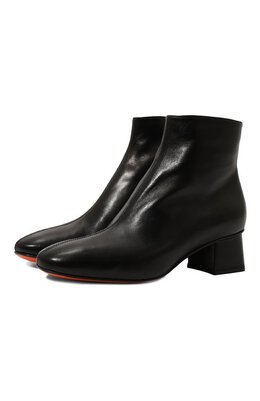 Santoni: Чёрные ботинки 