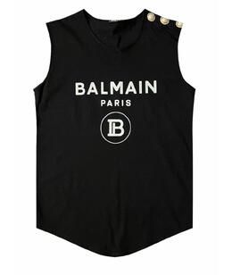 BALMAIN: Белая майка 