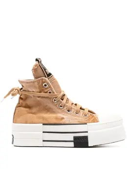 Rick Owens DRKSHDW: Жёлтые кроссовки 