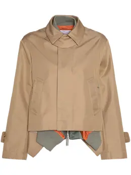 sacai: Коричневая куртка 