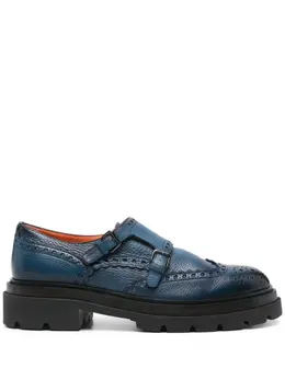 Santoni: Голубые туфли 