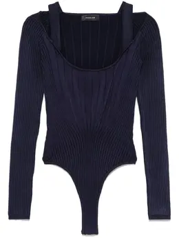 Mugler: Голубой боди 