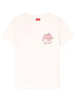 Kenzo: Розовая футболка 