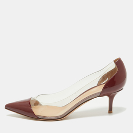 Gianvito Rossi: Бордовые туфли  Plexi