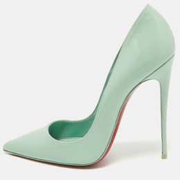 Christian Louboutin: Зелёные туфли  Pigalle