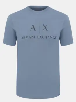 Armani Exchange: Синяя футболка 