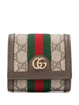 Gucci: Коричневый кошелёк  Ophidia